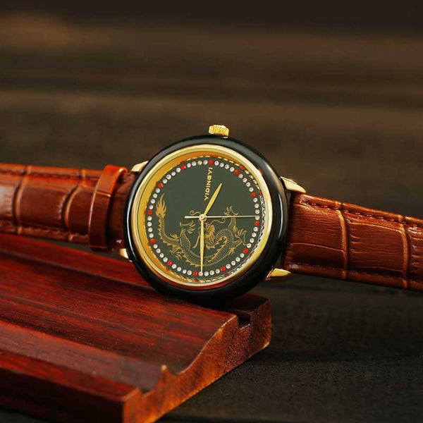 2019 Real Limited Hetian Jade Ink Watches For Men Quartz And Full-automatic Woman Waterproof For Business