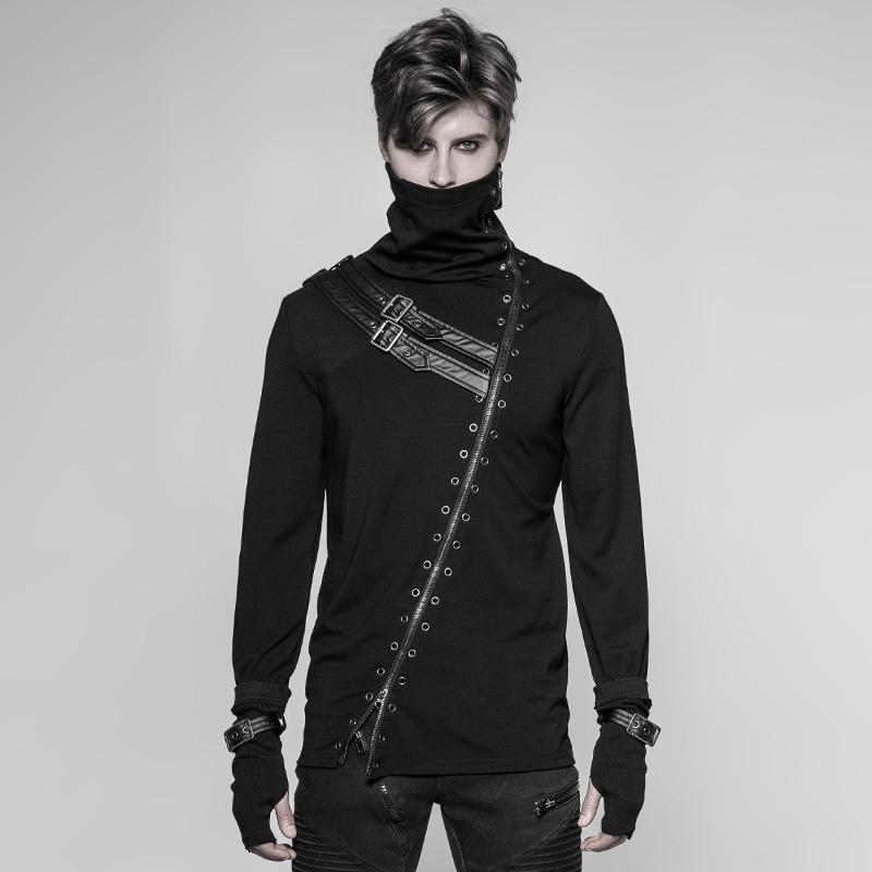 Punk Rave Men's Punk Grommet Sweatshirt WT-527TCM