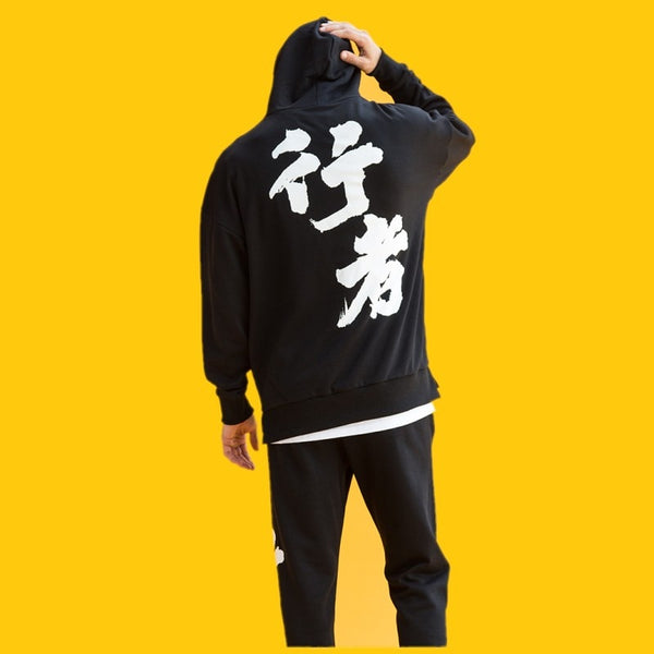 Free shipping Plus size M-7xl 8xl men sweatshirt sets casual loose large size long-sleeve two piece Hoodies Chinese style 150kg