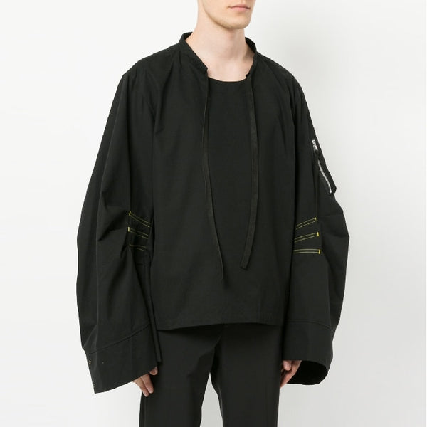 M-6XL! Big yards men's clothing 2018 The men's windbreaker overalls the ov vest sleeve with a minimalist flared sleeve