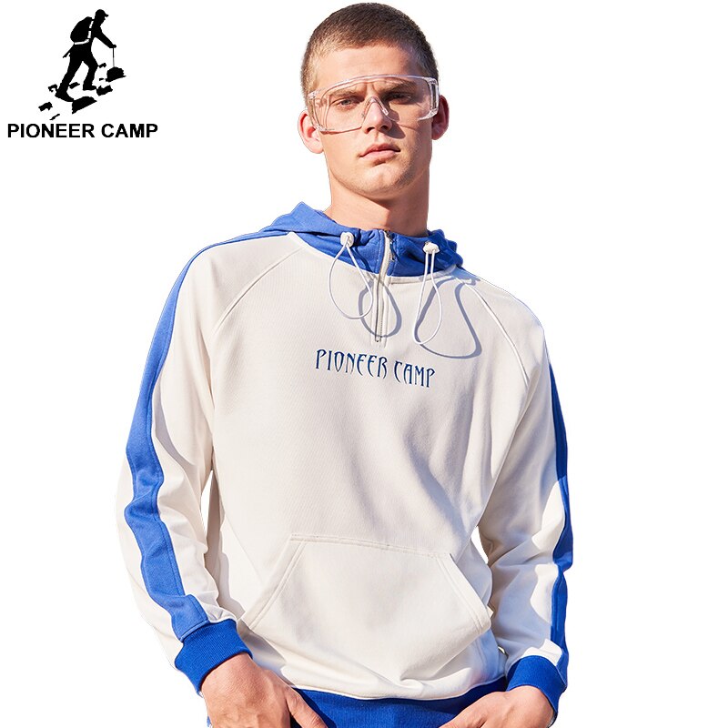 Pioneer Camp 2019 new men zipper hoodies brand clothing fashion letter printing  male top quality AWY902024