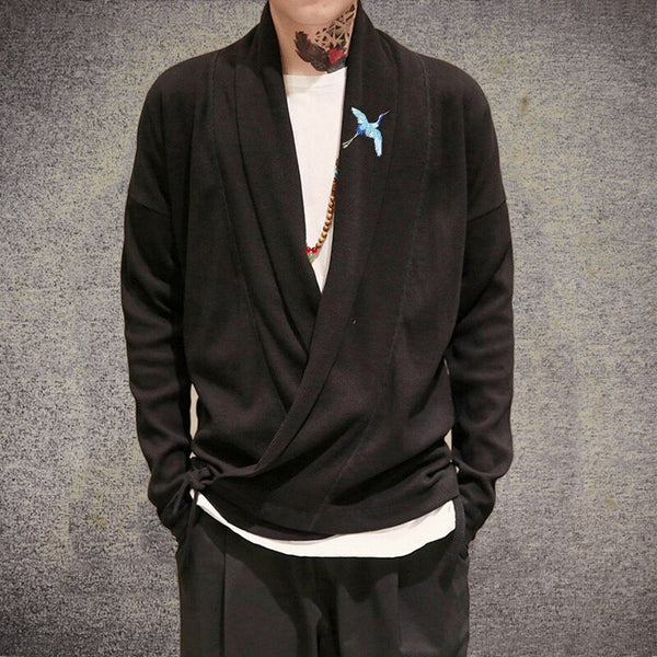 Free shipping big plus size big sweatshirt Men Cardigan Chinese style Embroidery Loose Sweatshirt Casual Pullover Hoodie Coat
