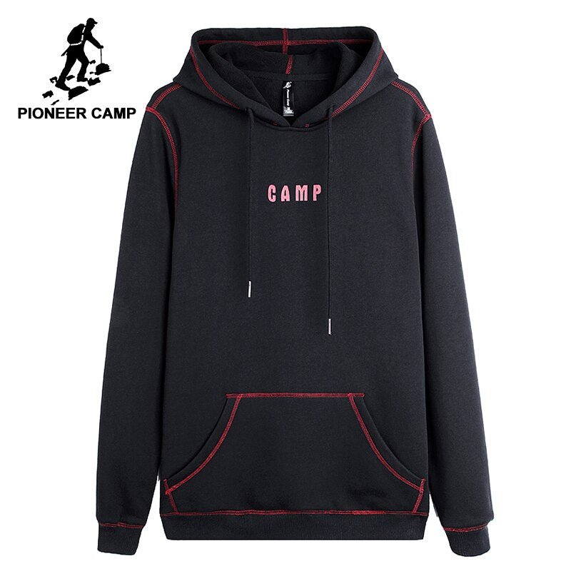 Pioneer Camp fashion young mens sweatshirts brand clothing thick fleece autumn winter hoodies male