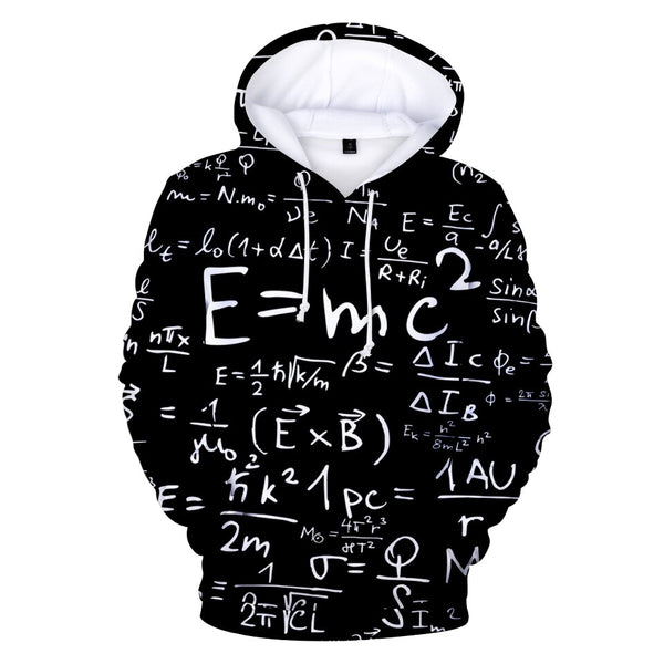 Aikooki Nieuwe E = MC2 Fun 3D Hoodies Sweatshirt Mannen/Vrouwen Volledige Print Black Design Fashion Winter Polluver 3D