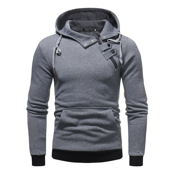 2018 New Spring Autumn Hoodies Men Fashion Brand Pullover Solid Color Turtleneck Sportswear Sweatshirt Men'S Tracksuits Moleton