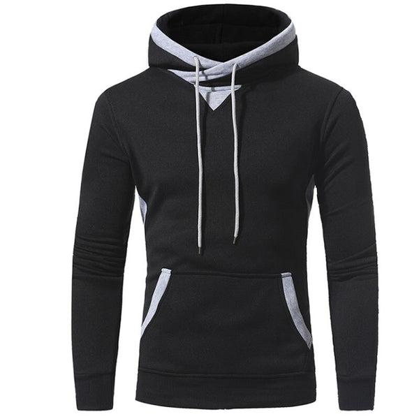 2018 Autumn Winter Hoodies Men Sudaderas Hombre Hip Hop Mens Brand Hooded Patch Hoodie Sweatshirt Slim Mens Casual Pullover XXXL