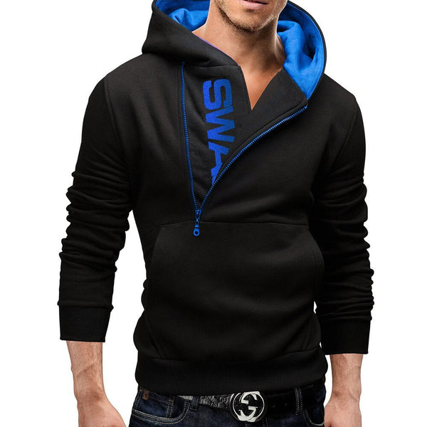 Man Hoodies Big Size Male Hooded Letter Print Good Pullover Hoody Men's Sweatshirt Zipper