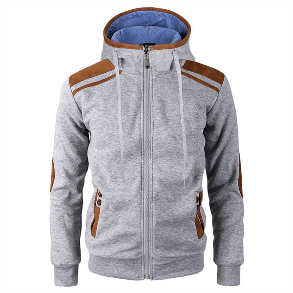 2019 fashion men's hoodie brand casual men's hoodie casual suede patchwork colored hoodie sweatshirt top youth