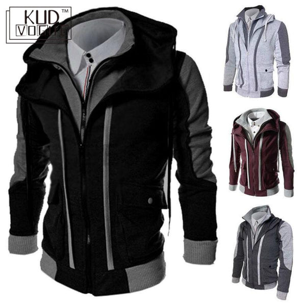 New Men"s Slim Fit Stand Collar Coat Tops Military Jacket Winter Outwear Blazer