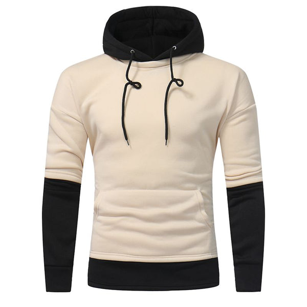 2018 New listing personality stitching hoodie men's brand autumn and winter hot casual fashion hip-hop Sweatshirt men's pullover