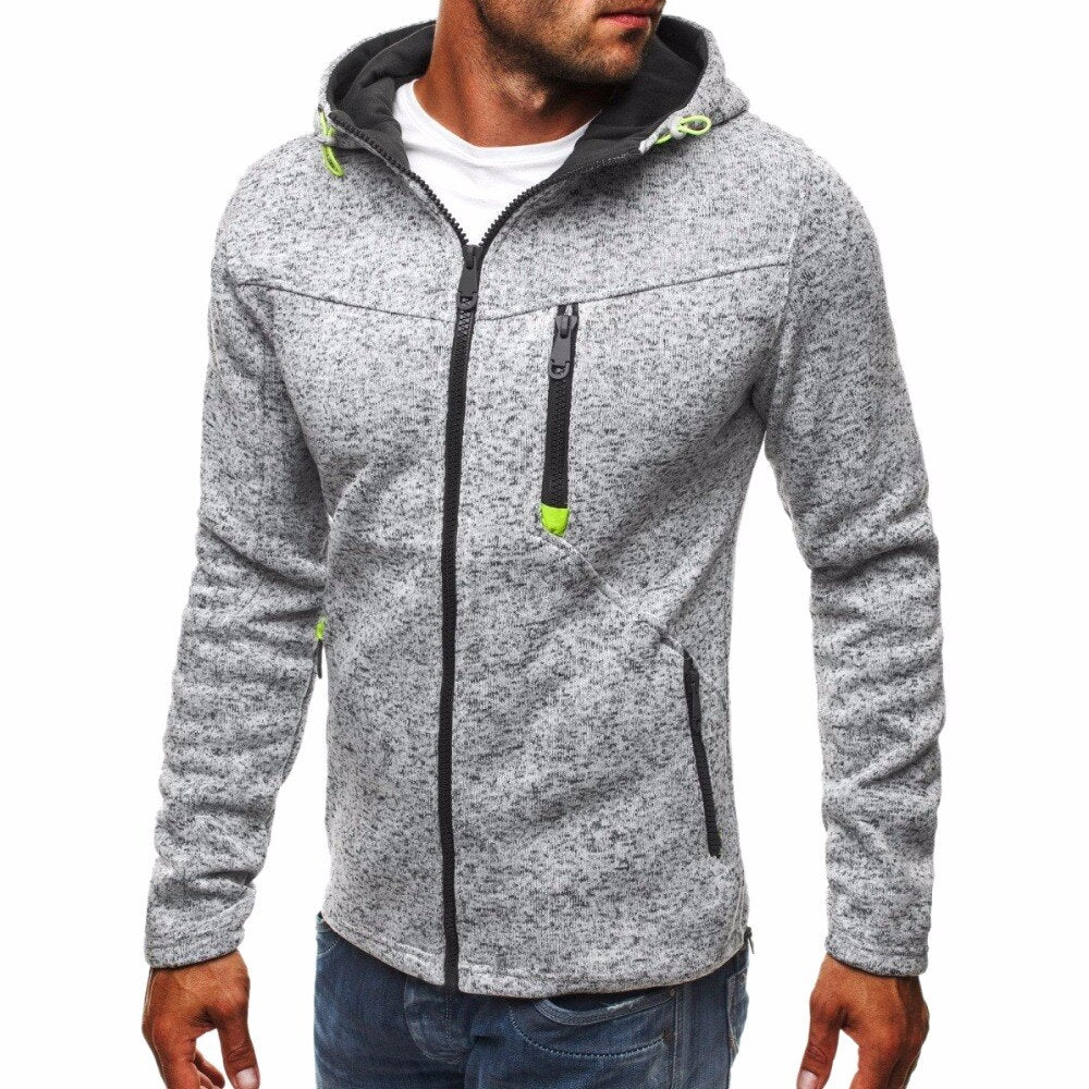 Men's Casual Sweatshirt Men's Zipper Slim Hoodies Sweatshirts Pullover Coat Tops dropshipping 2018 Autumn New Hoodies