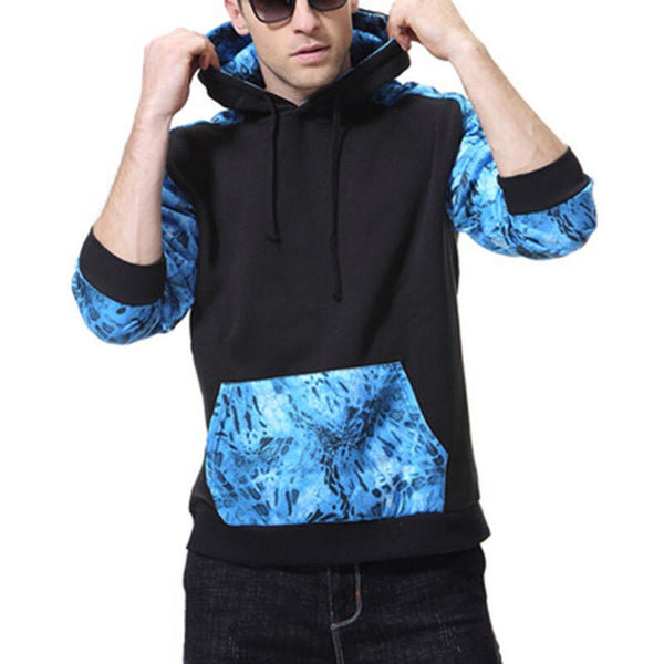 2019 autumn new men's hoodie fashion hip hop standard digital print hooded pullover pocket long sleeve  men's jacket