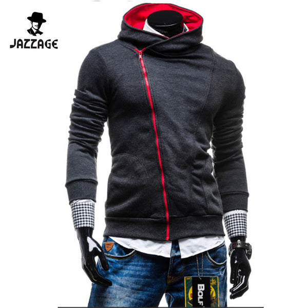 NEW 2018 Men Autumn Slim Hoodies Long Sleeve Solid Jacket Casual Cardigan Zipper Hooded Men'S Sweatshirt 1d515