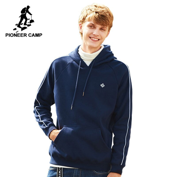 Pioneer Camp thick hoodies sweatshirt young men brand-clothing autumn winter warm soft fleece tracksuit male quality