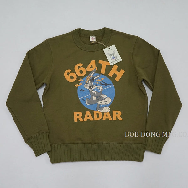 BOB DONG 664TH Radar Sage Bugs Bunny Crewneck Sweatshirt Vintage Men's Pullover