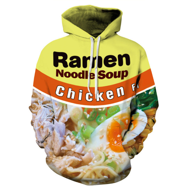 3D Sweatshirt Men Women Ramen Noodle Soup Print hoodies Funny Hip Hop Hooded sweatshirt